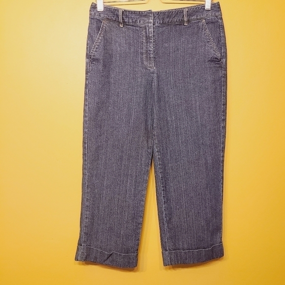 Talbots | Cropped Stretch Jeans w/ Cuffs (Size 8) - Picture 10 of 12